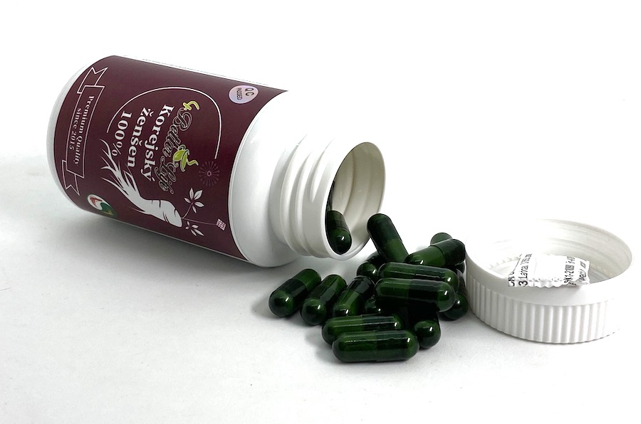 Ženšen, korejský, tobolky, 100 ks, 33 333 miligramů, ECONOMY PACK