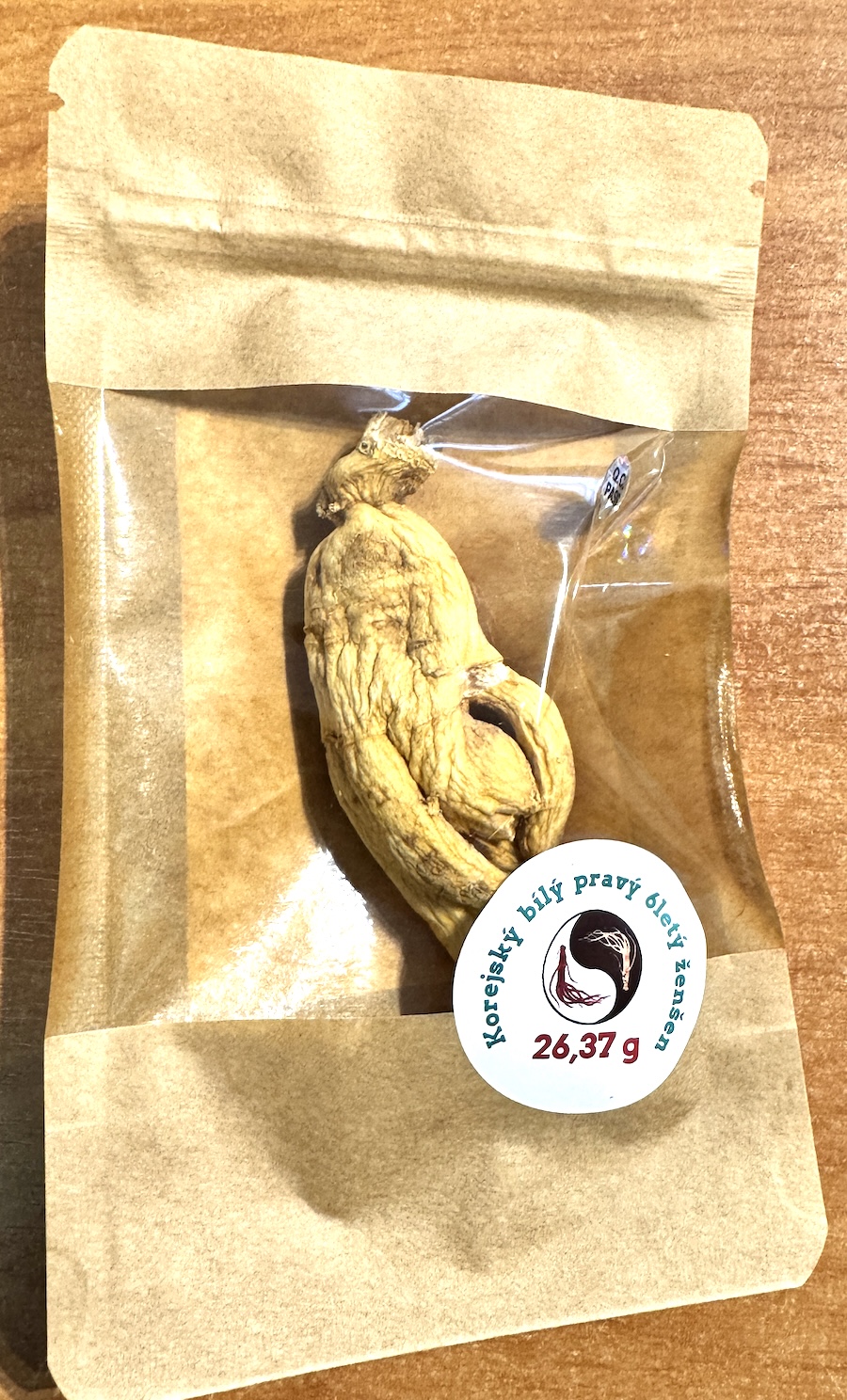 Ženšen, korejský, celý, bílý, různá váha, certifikovaný, rarita z Koreje
