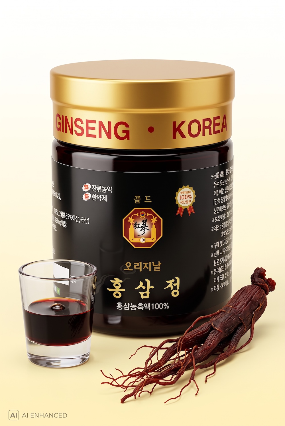 Korejský červený ženšen pravý extrakt, z domácí farmy, 500 g