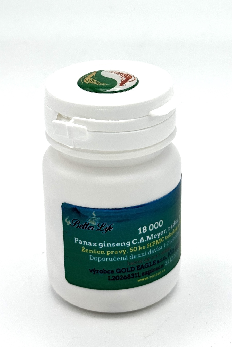 Ženšen, čínský, tobolky, 50 ks, 18 g