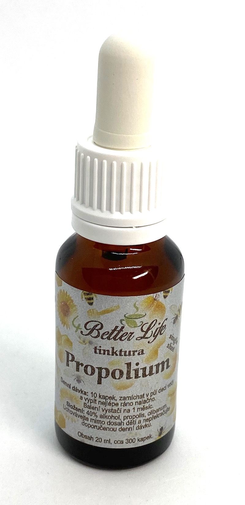 Výluh kadidla a propolisu - Propolium - ojedinělá směs pryskyřic, 40procentní, 20 ml