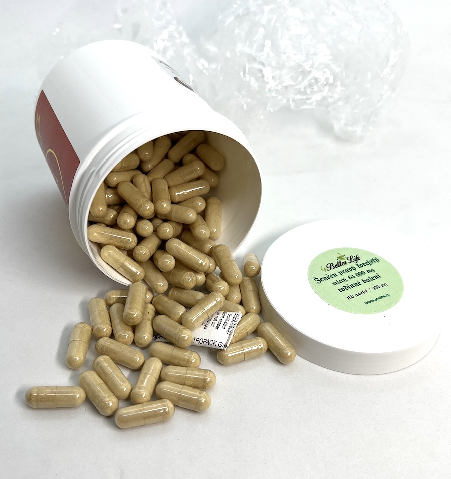 Ženšen, korejský, tobolky, 6letý, 160 ks, 64 g