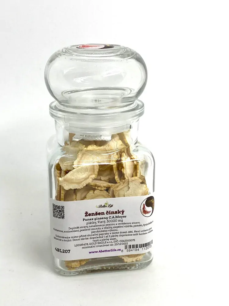 Ženšen, pravý, čínský, plátky, 9letý, 40 g