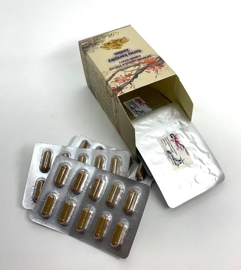 Ženšen, korejský, tobolky, černý, tobolek 60 ks, 20 000 mg