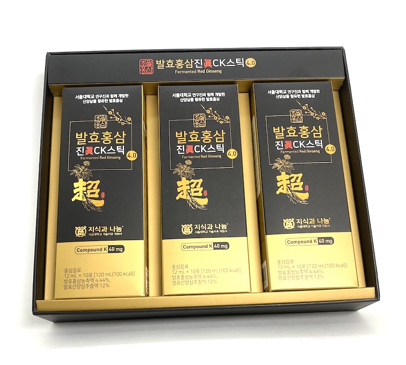 Ženšen korejský, červený, extrakt, Compound K 40 mg, 3x120 ml