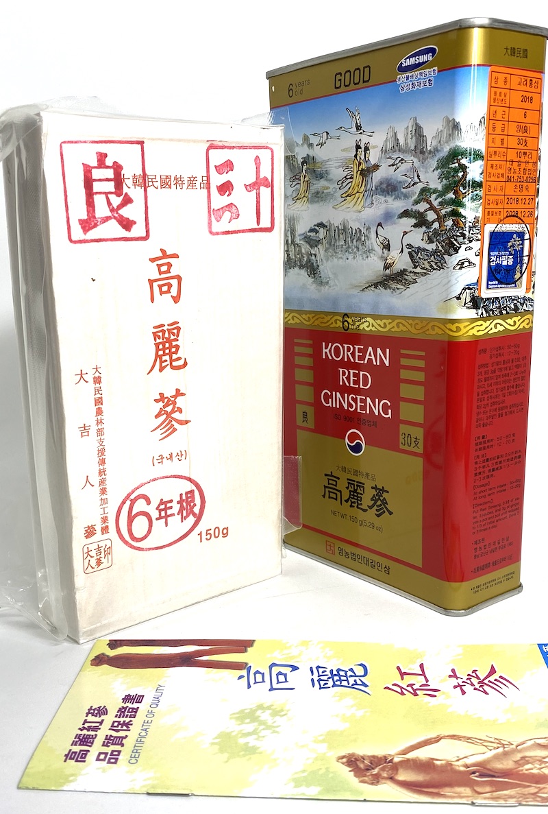 Ženšen, korejský, celý, kvalita GOOD 30 Ji, 6letý,  150 g