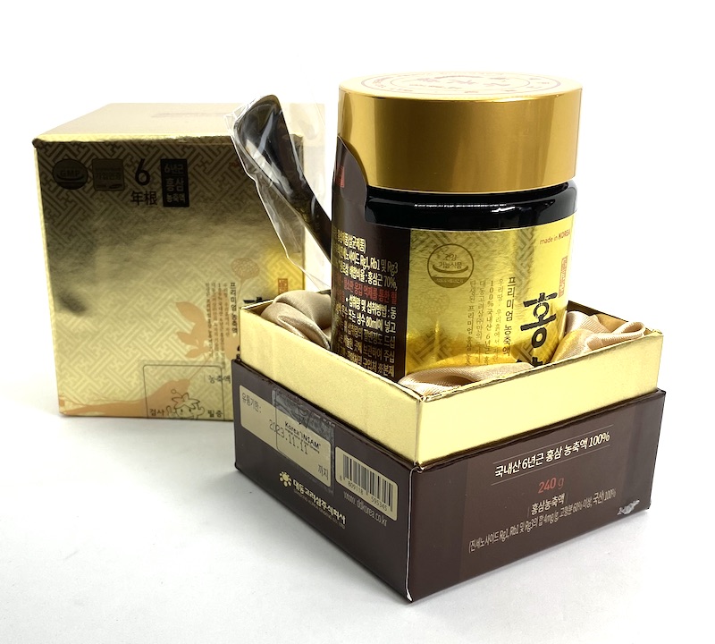 Ženšen, korejský, hustý extrakt Prémium Jeongong, 6letý, ginsenosidy 4 mg/g, 240 g