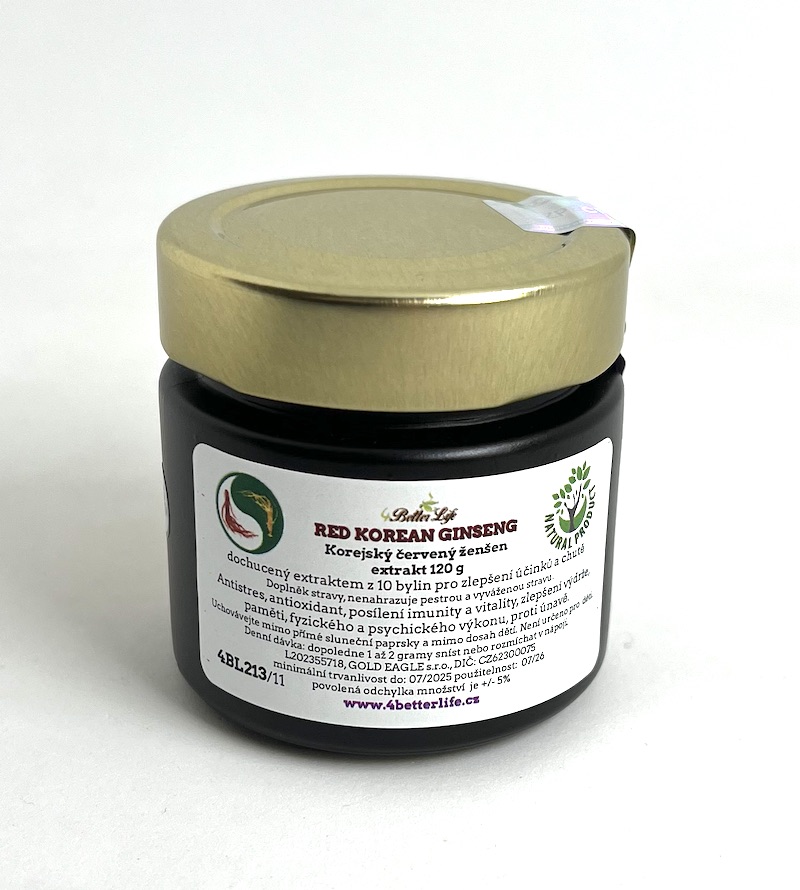 Korejský červený ženšen pravý extrakt  120 g 