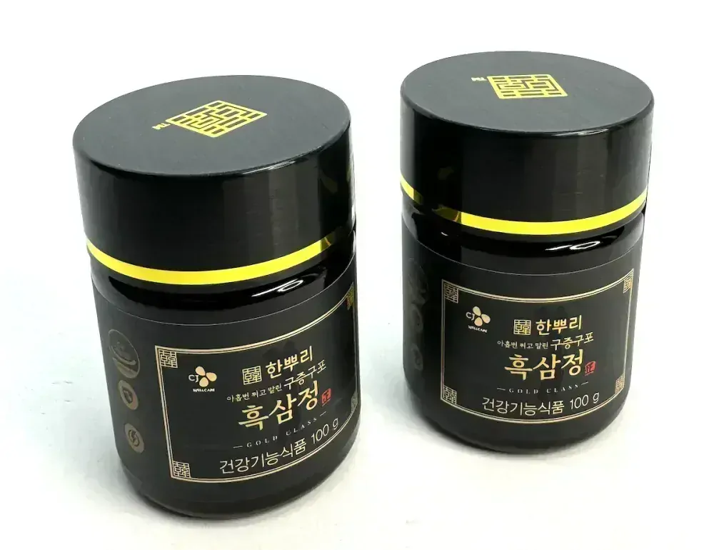 Ženšen, exkluzívní korejský černý ženšen, extrakt, kazeta, 2 x 100 g