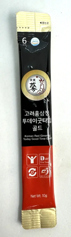 Sticks - Ženšen, korejský, červený, extrakt, tekutý, 70 mg / g, 10 x 10 g, 100 g