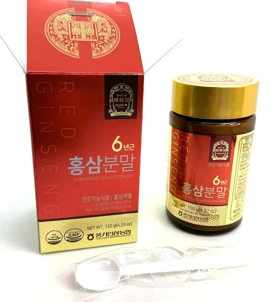 Ženšen korejský červený, prášek, 7,3 mg/g, 120 g