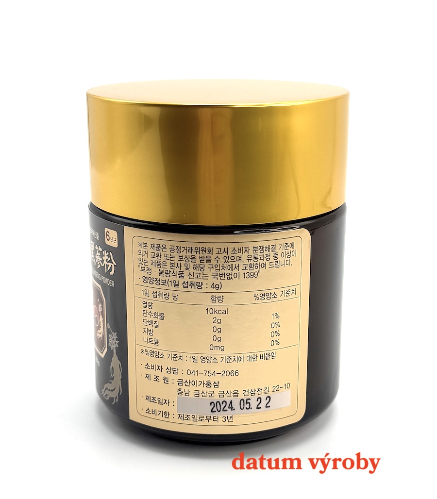 Ženšen, korejský, černý, 6letý, mletý, 300 g