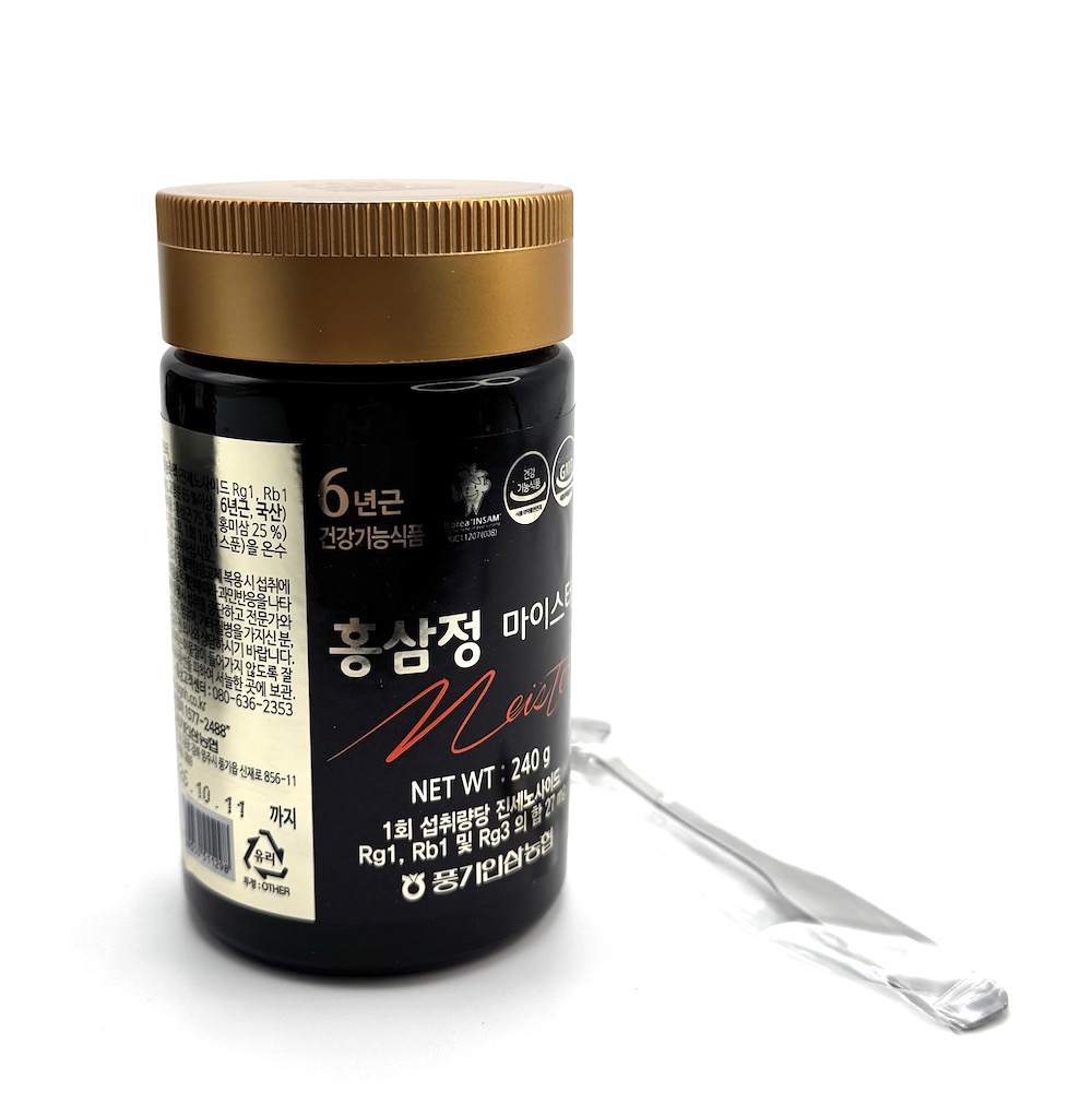 Ženšen, korejský červený, hustý extrakt fermentovaný, 6letý, ginsenosidy 9mg/1g, 240 g