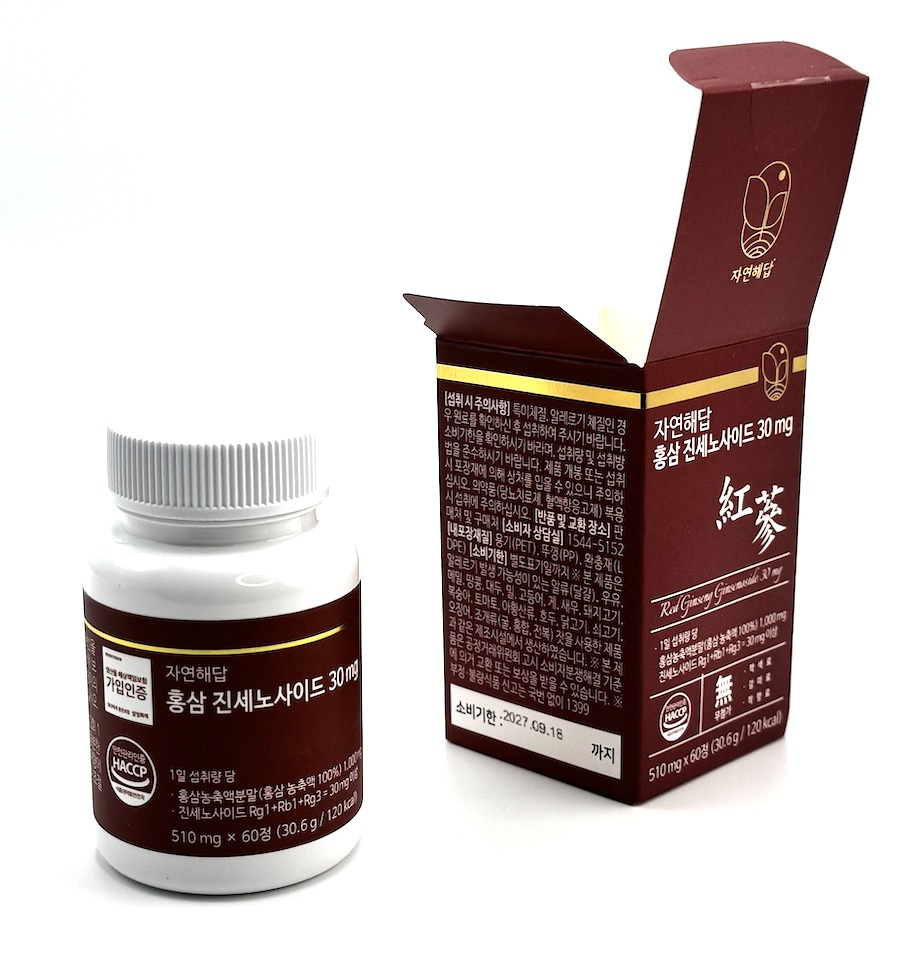 Ženšen, korejský, tablety, 60 ks po 510 mg, 30,6 g