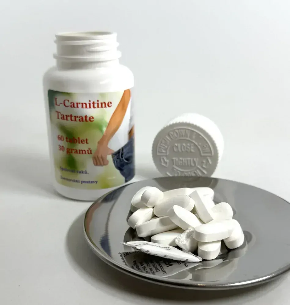 L-Karnitin tartrát, spalovač tuků, 60 tablet, 30 g