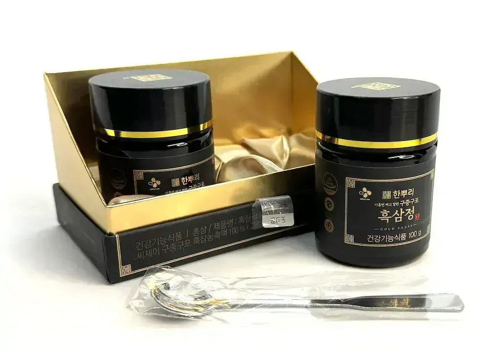 Ženšen, exkluzívní korejský černý ženšen, extrakt, kazeta, 2 x 100 g