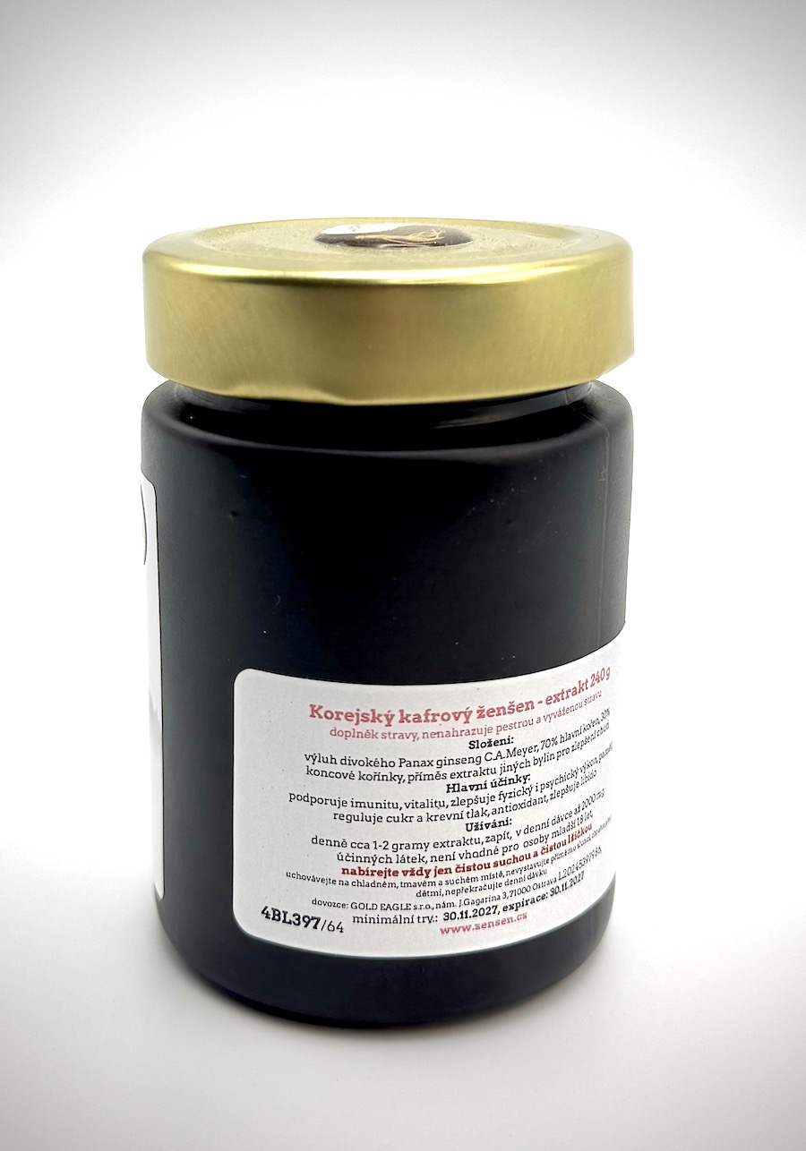 Korejský divoký "kafrový" ženšen pravý extrakt, 240 g 