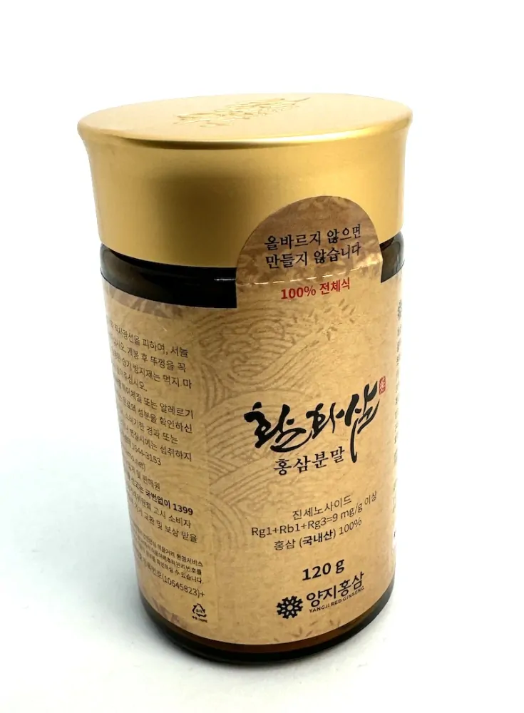 Ženšen korejský červený, prášek, 9 mg/g, 120 g