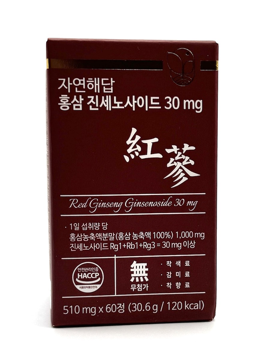 Ženšen, korejský, tablety, 60 ks po 510 mg, 30,6 g