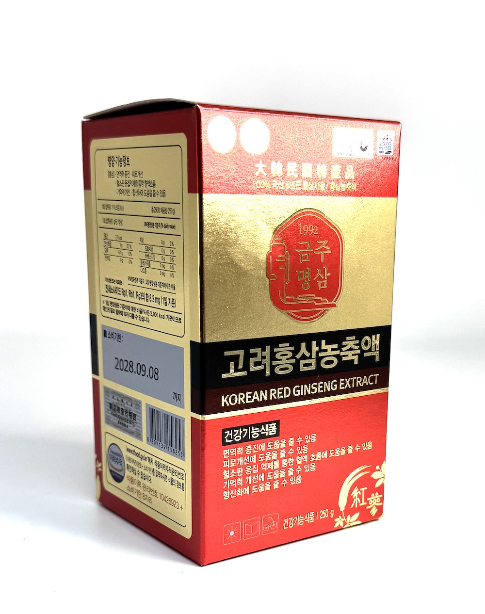 Ženšen, korejský, hustý extrakt, 6letý, GOLD, ginsenosidů 8,2 mg/g, 250 g