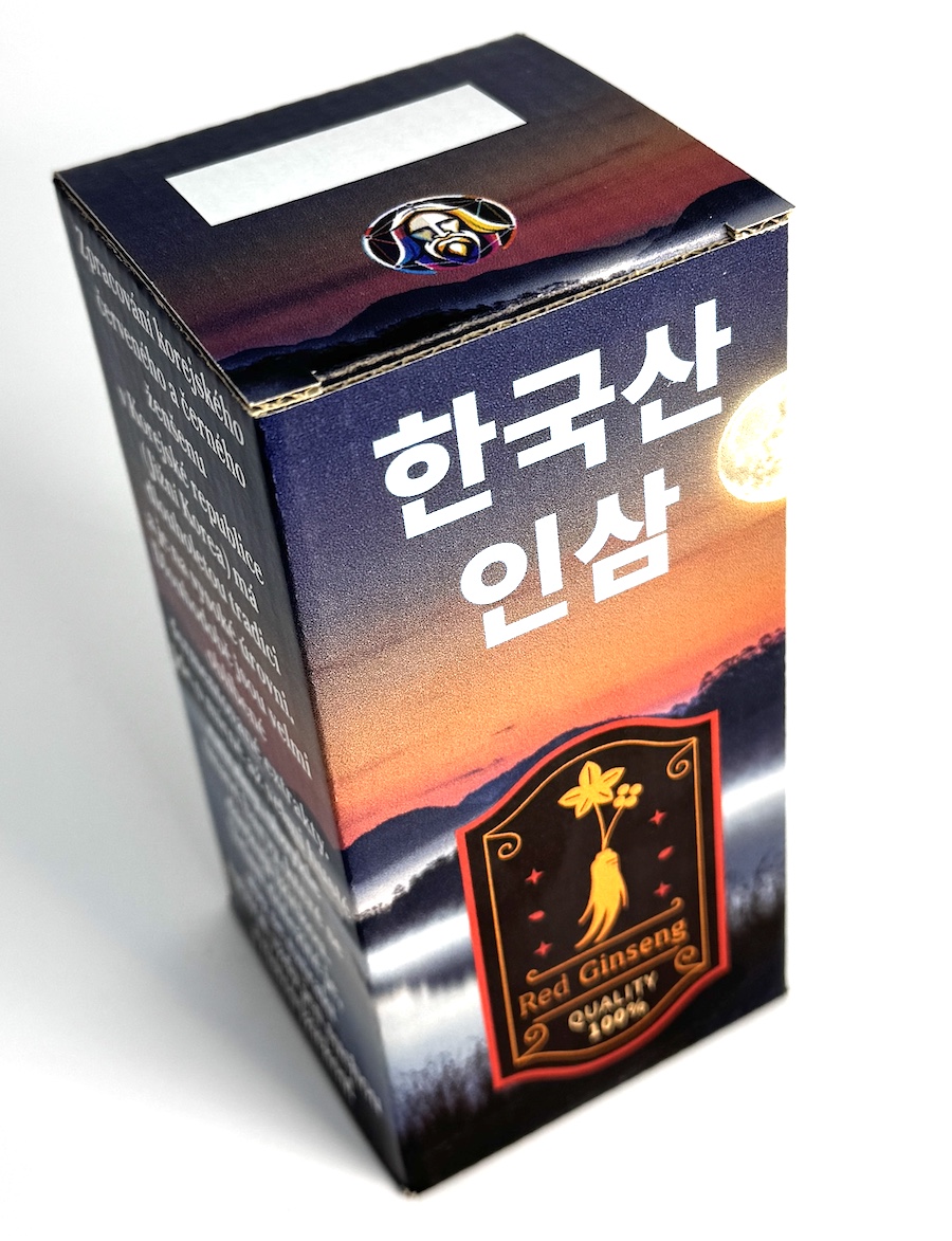 240 g extraktu z korejského červeného ženšenu a z jeleního paroží, 240 g