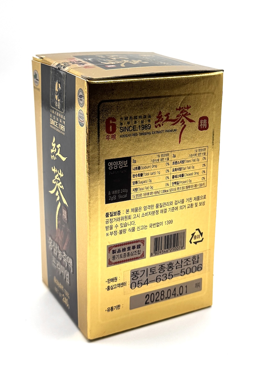 Extrakt korejského 6letého ženšenu, 240 g