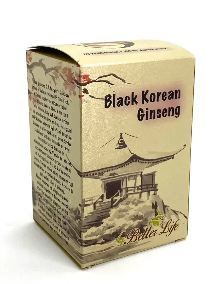 Ženšen, korejský, tobolky, černý, tobolek 60 ks, 20 000 mg