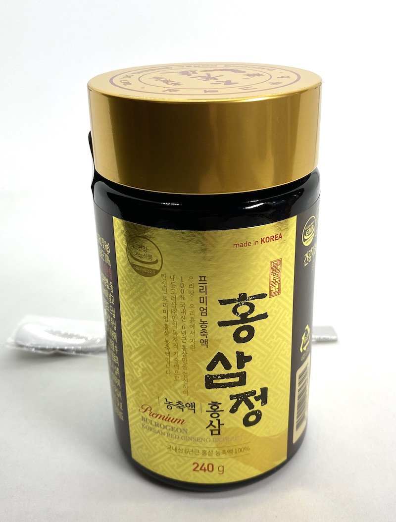 Ženšen, korejský, hustý extrakt Prémium Jeongong, 6letý, ginsenosidy 4 mg/g, 240 g