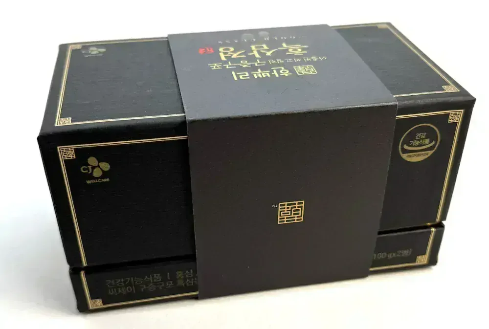 Ženšen, exkluzívní korejský černý ženšen, extrakt, kazeta, 2 x 100 g