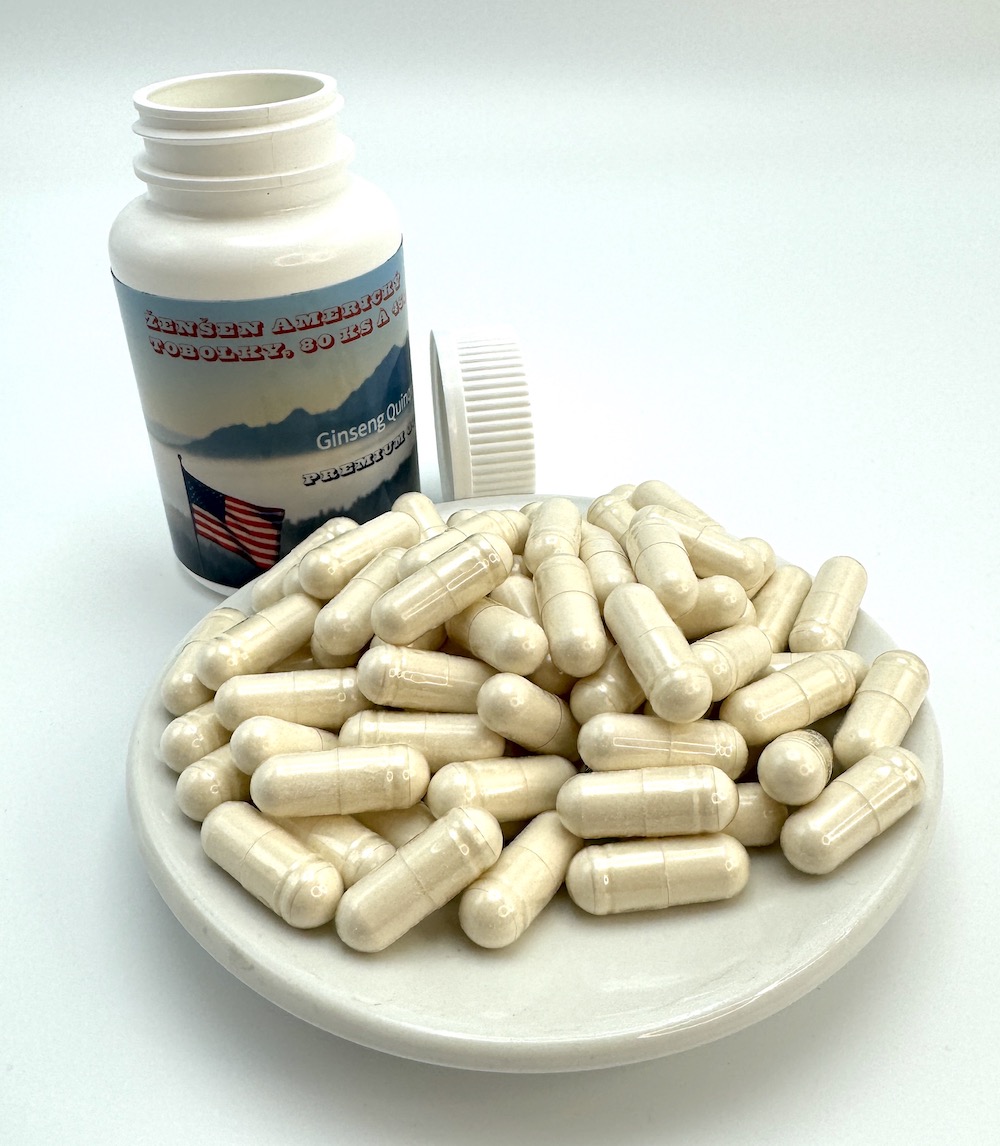 Ženšen, americký (USA), tobolky, prebiotické (HPMC), 80 ks, 36 g