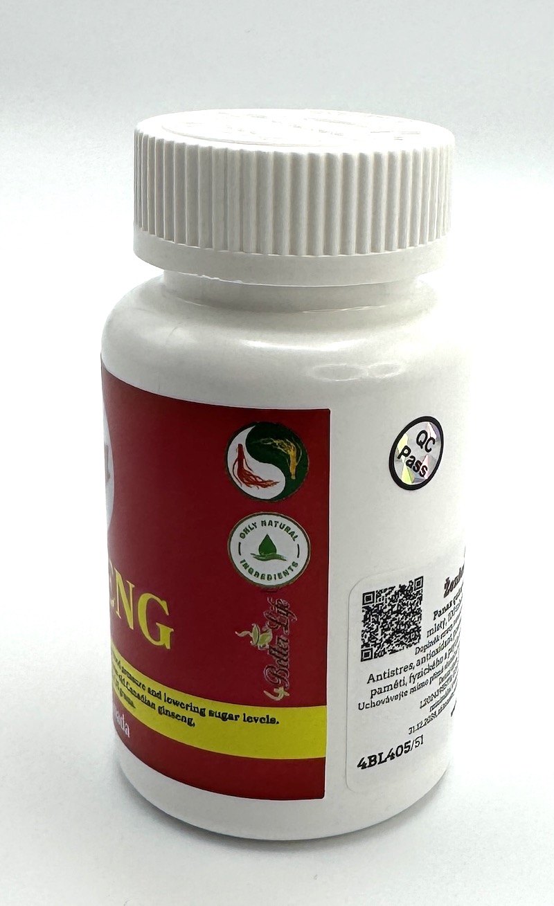 Ženšen, americký (Kanada, B.C.), tobolky, prebiotické (HPMC), 100 ks, 35 g