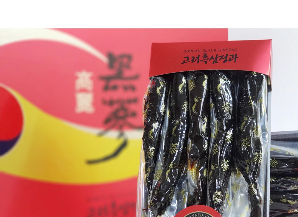 Ženšen, korejský, černý, nakládaný, celý, 500 gramů