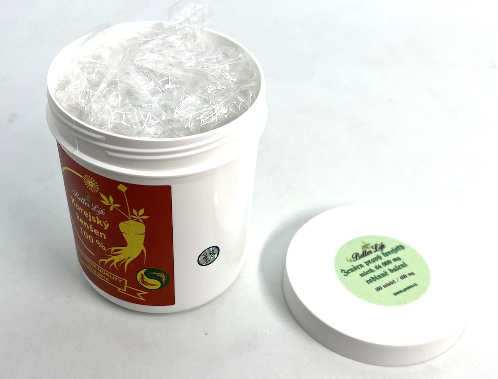 Ženšen, korejský, tobolky, 6letý, 160 ks, 64 g