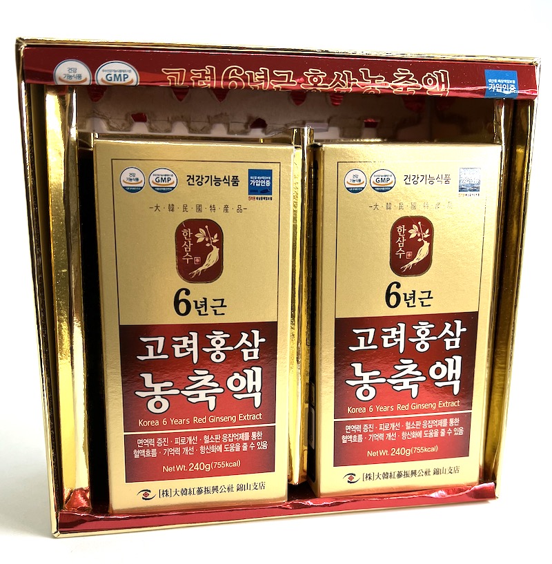 Ženšen - Korejský červený ženšen pravý, účinná látka 4mg/1g, hustý extrakt, 100% ženšenu, 240 g + 240 g