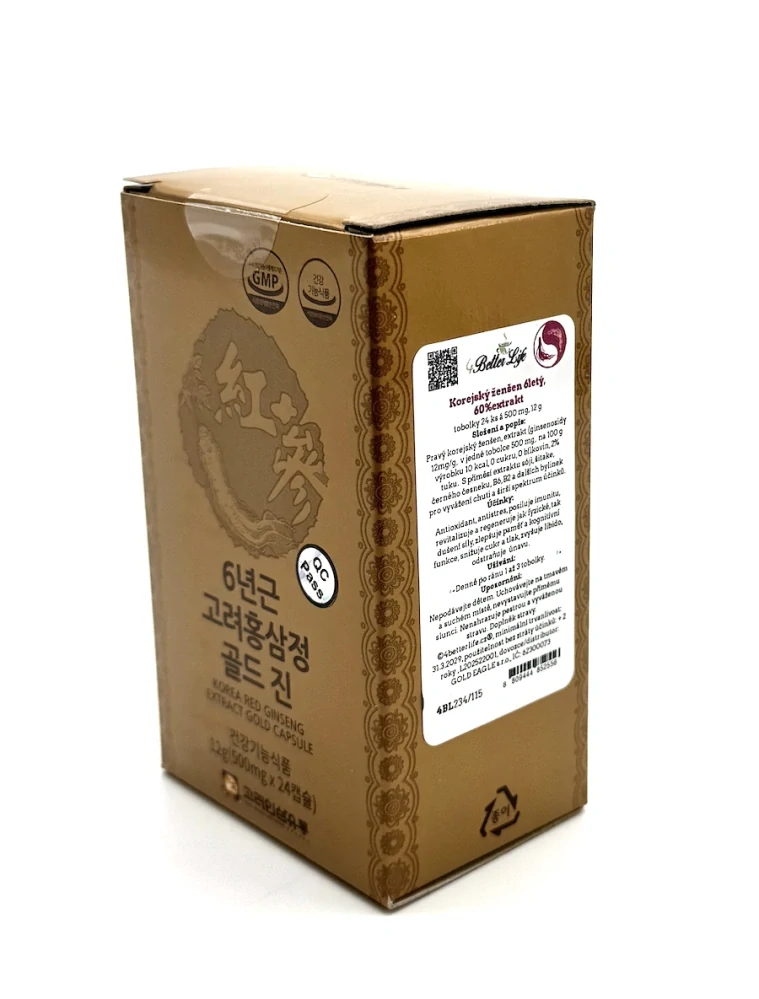 Ženšen korejský sada 120 tobolek ženšenového extraktu 60 g