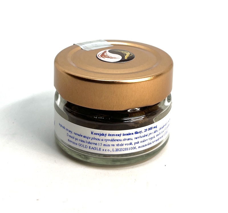 Ženšen, korejský , plátky, červený, 8letý, 25 000 mg