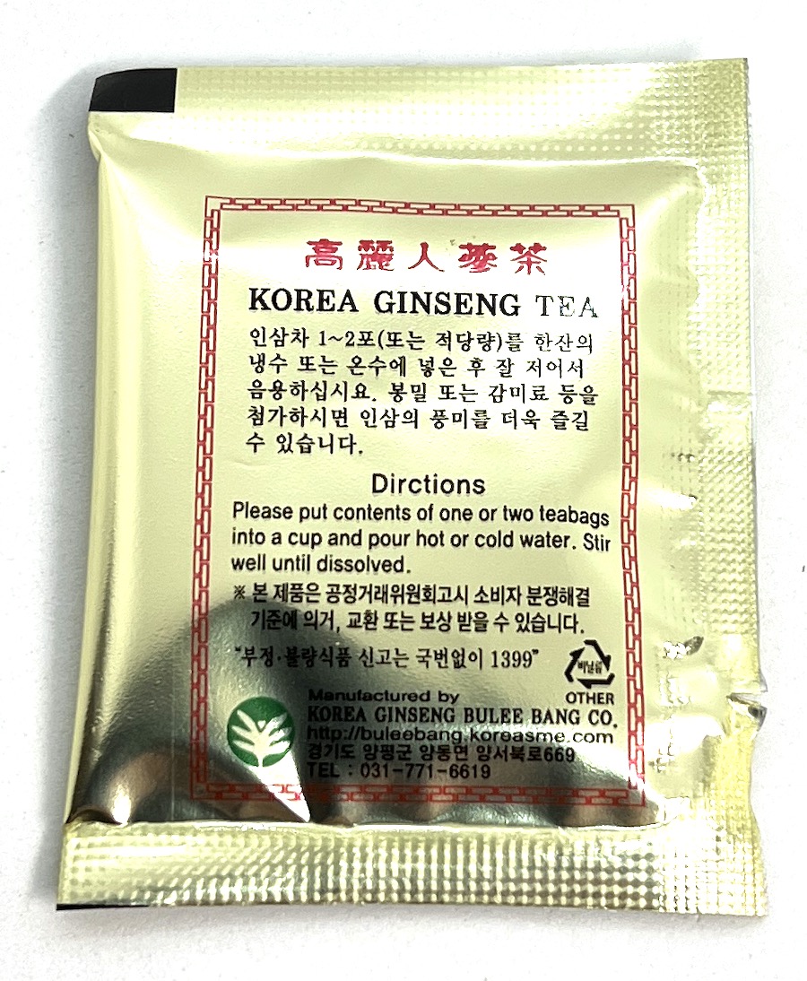 Ženšen, korejský, čaj, granulovaný, 100 sáčků, 300 g