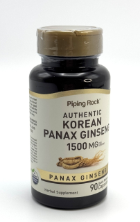 Ženšen, korejský, tobolky, 90 ks po 1500 mg, extrakt, ekv. 135 g